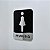 Placa de identificação para banheiros Feminino - Acrílico Preto - Imagem 4
